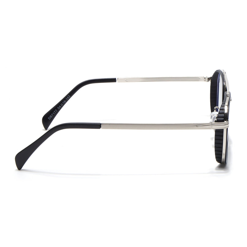 Voyage Black & Silver Wayfarer Eyeglasses for Men & Women - MG5269-C3