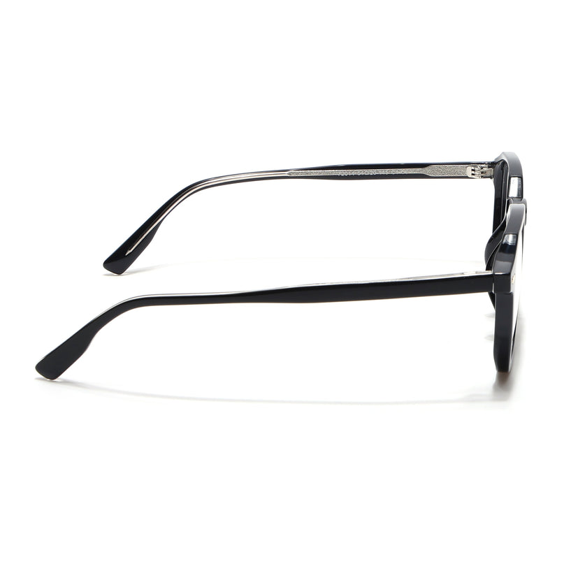 Voyage Black Wayfarer Eyeglasses for Men & Women - MG4398-C1