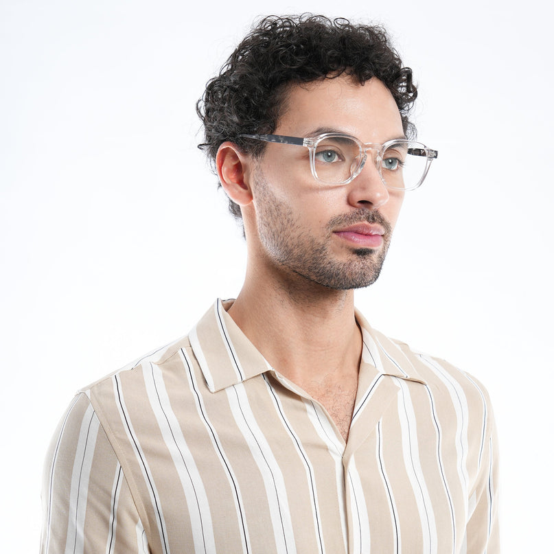 Voyage Transparent Wayfarer Eyeglasses for Men & Women - MG4399-C1