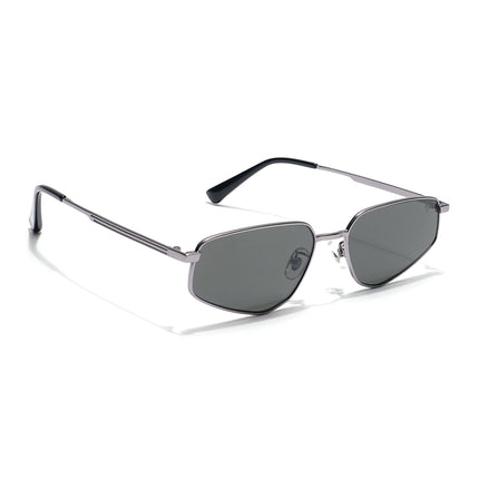 Voyage Select Oval Sunglasses (Black Lens | Silver Frame - SLMG6284)