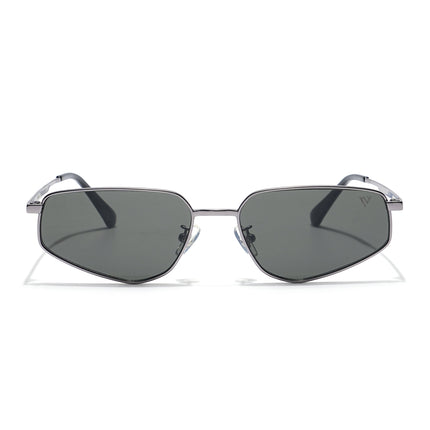 Voyage Select Oval Sunglasses (Black Lens | Silver Frame - SLMG6284)