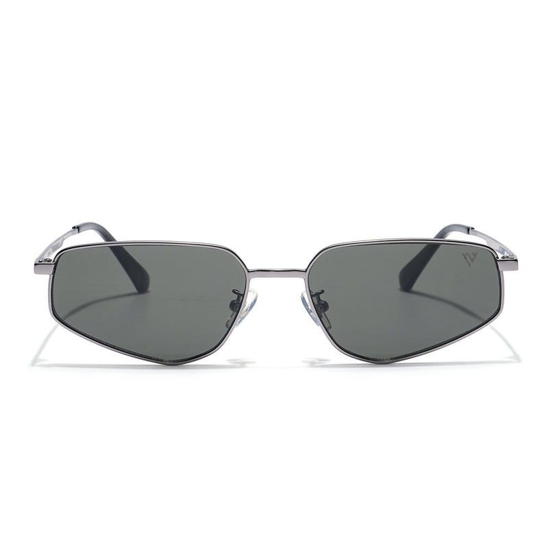 Voyage Select Oval Sunglasses (Black Lens | Silver Frame - SLMG6284)