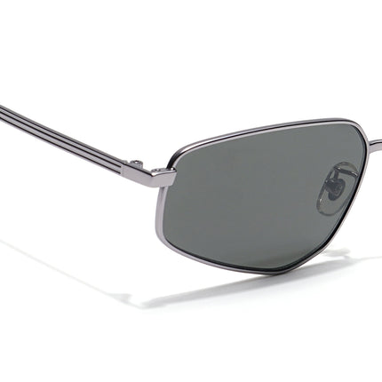 Voyage Select Oval Sunglasses (Black Lens | Silver Frame - SLMG6284)
