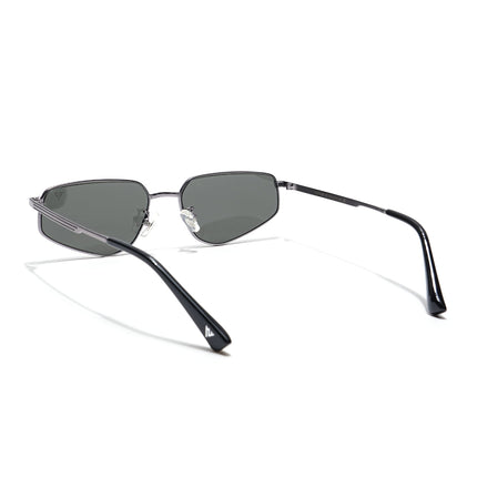 Voyage Select Oval Sunglasses (Black Lens | Silver Frame - SLMG6284)