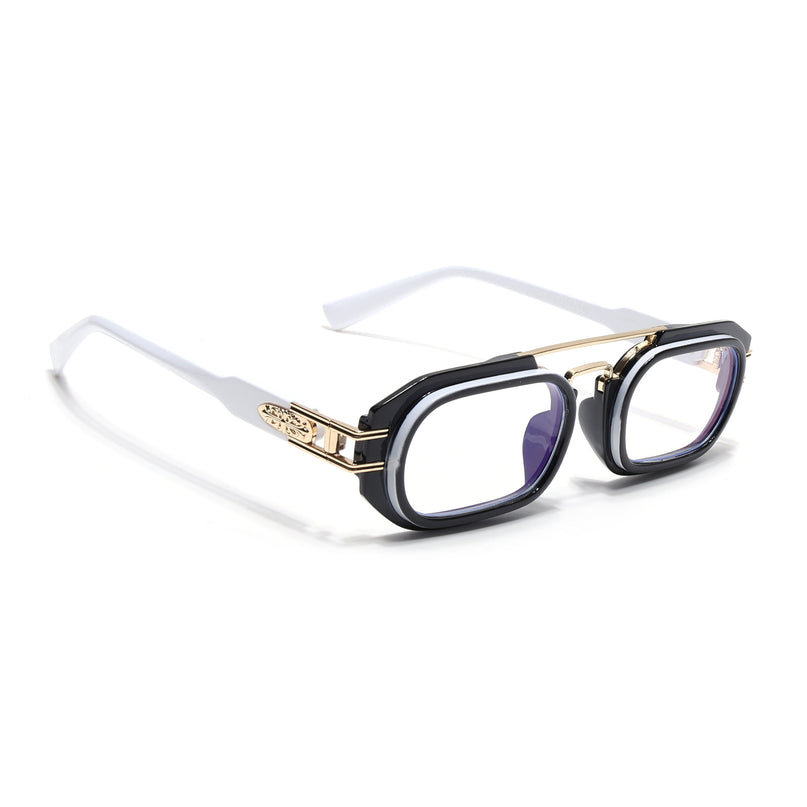Voyage Black & White Oval Eyeglasses - MG3926