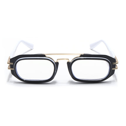 Voyage Black & White Oval Eyeglasses - MG3926