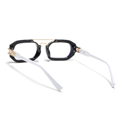 Voyage Black & White Oval Eyeglasses - MG3926