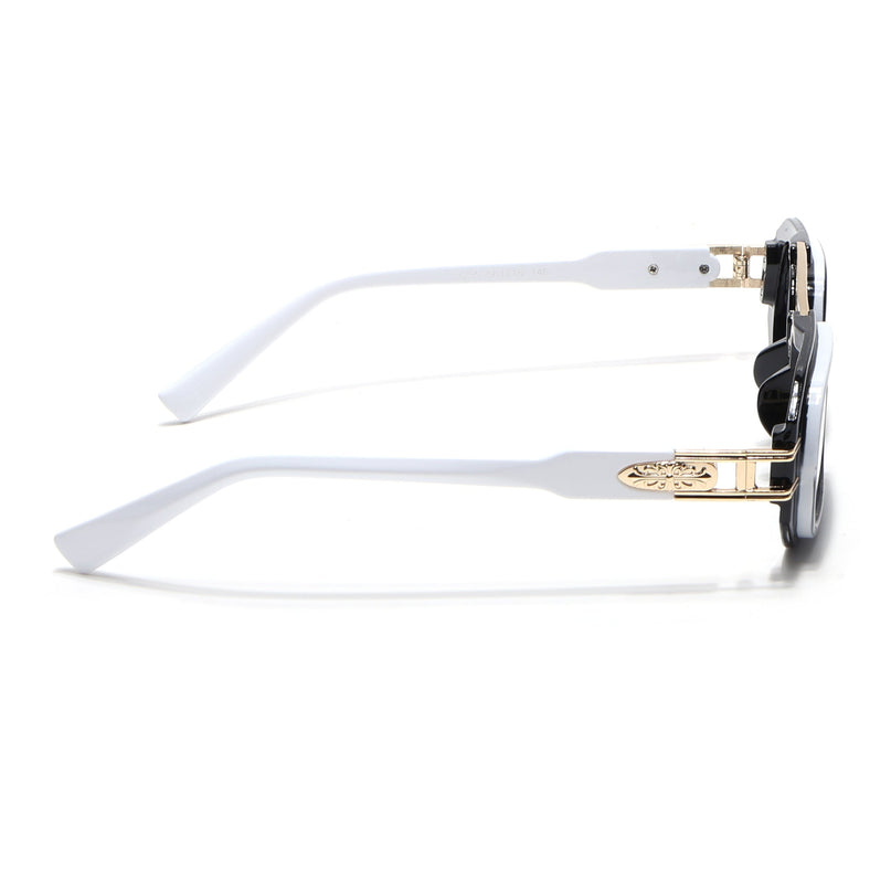 Voyage Black & White Oval Eyeglasses - MG3926