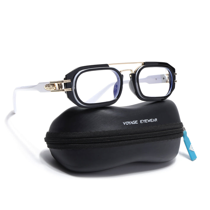 Voyage Black & White Oval Eyeglasses - MG3926