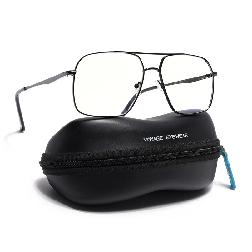 Voyage Black Wayfarer Eyeglasses for Men & Women (73013FMG7065-C1)