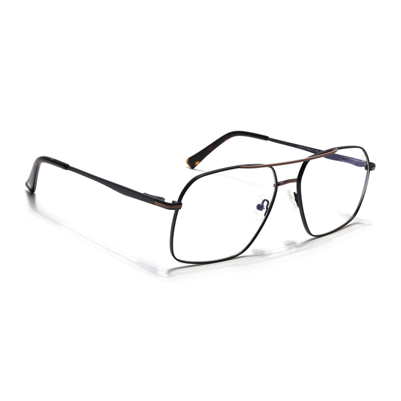 Voyage Black & Brown Wayfarer Eyeglasses for Men & Women (73013FMG7066-C2)