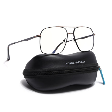 Voyage Black & Brown Wayfarer Eyeglasses for Men & Women (73013FMG7066-C2)