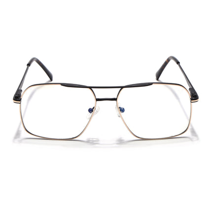 Voyage Golden & Black Wayfarer Eyeglasses for Men & Women (73013FMG7067-C3)