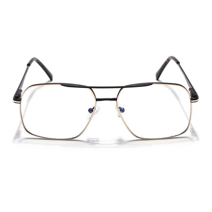 Voyage Golden & Black Wayfarer Eyeglasses for Men & Women (73013FMG7067-C3)