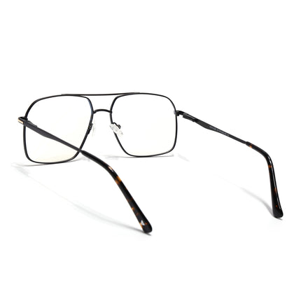 Voyage Golden & Black Wayfarer Eyeglasses for Men & Women (73013FMG7067-C3)