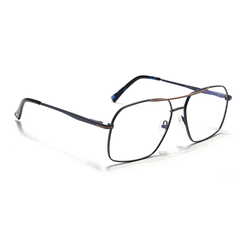 Voyage Blue & Brown Wayfarer Eyeglasses for Men & Women (73013FMG7069-C5)