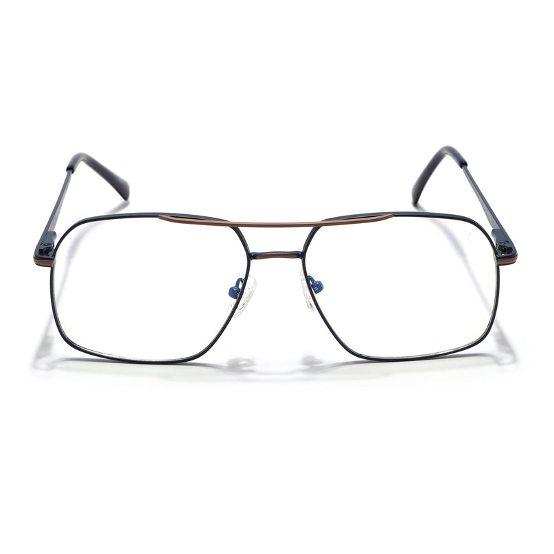 Voyage Blue & Brown Wayfarer Eyeglasses for Men & Women (73013FMG7069-C5)