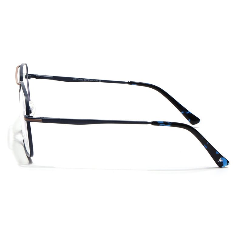 Voyage Blue & Brown Wayfarer Eyeglasses for Men & Women (73013FMG7069-C5)