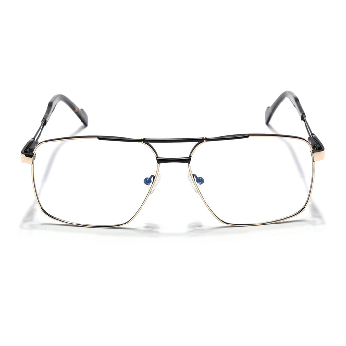 Voyage Golden & Black Wayfarer Eyeglasses for Men & Women (73014FMG7074-C3)