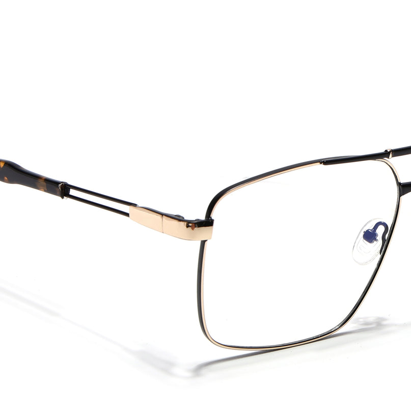 Voyage Golden & Black Wayfarer Eyeglasses for Men & Women (73014FMG7074-C3)