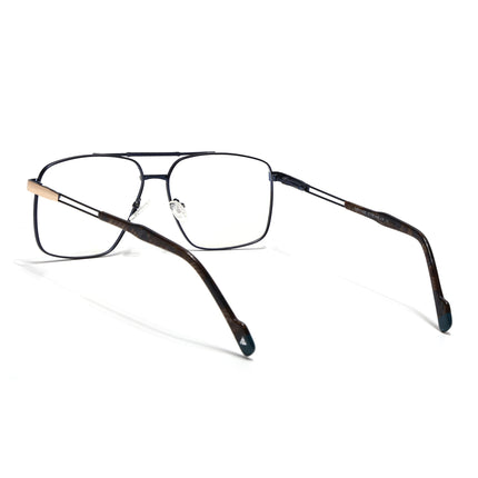 Voyage Golden & Navy Blue Wayfarer Eyeglasses for Men & Women (73014FMG7075-C4)