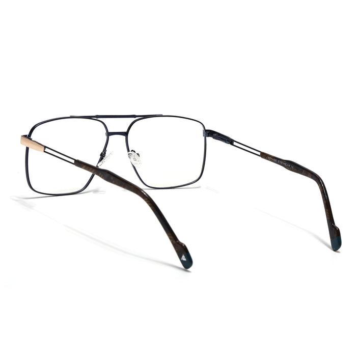 Voyage Golden & Navy Blue Wayfarer Eyeglasses for Men & Women (73014FMG7075-C4)