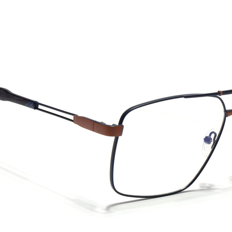 Voyage Blue & Brown Wayfarer Eyeglasses for Men & Women (73014FMG7076-C5)