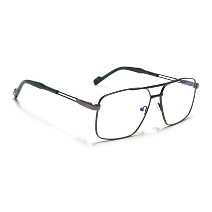 Voyage Silver & Green Wayfarer Eyeglasses for Men & Women (73014FMG7078-C7)