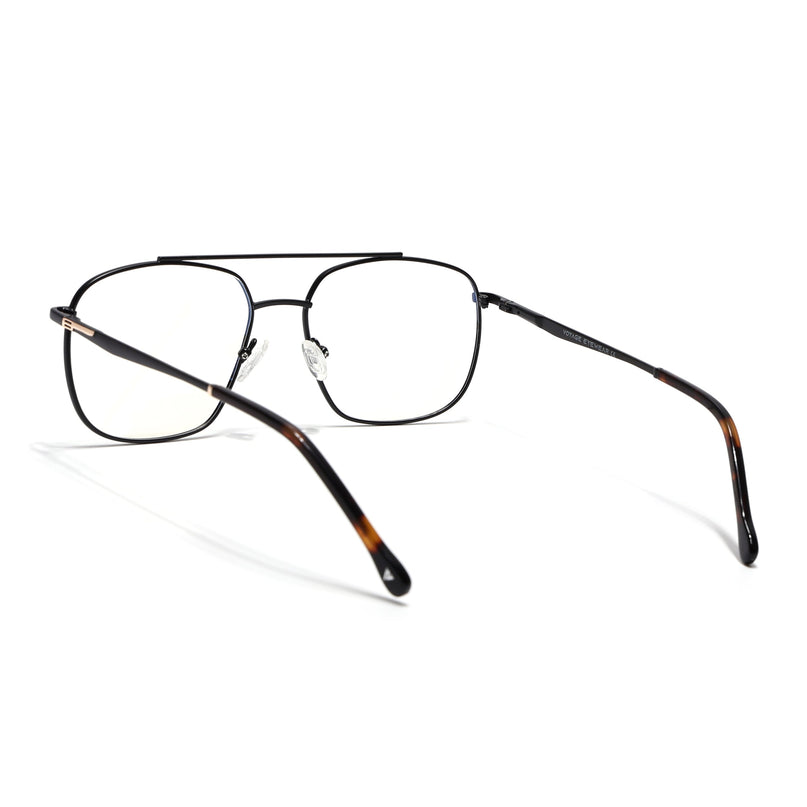 Voyage Golden & Black Wayfarer Eyeglasses for Men & Women (73016FMG7088-C3)