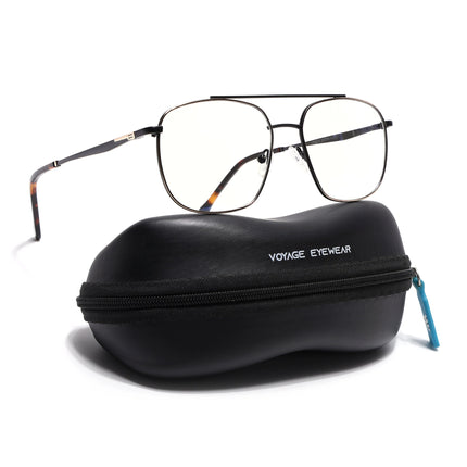 Voyage Golden & Black Wayfarer Eyeglasses for Men & Women (73016FMG7088-C3)