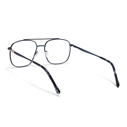 Voyage Golden & Navy Blue Wayfarer Eyeglasses for Men & Women (73016FMG7089-C4)