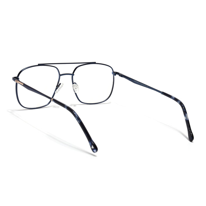 Voyage Golden & Navy Blue Wayfarer Eyeglasses for Men & Women (73016FMG7089-C4)