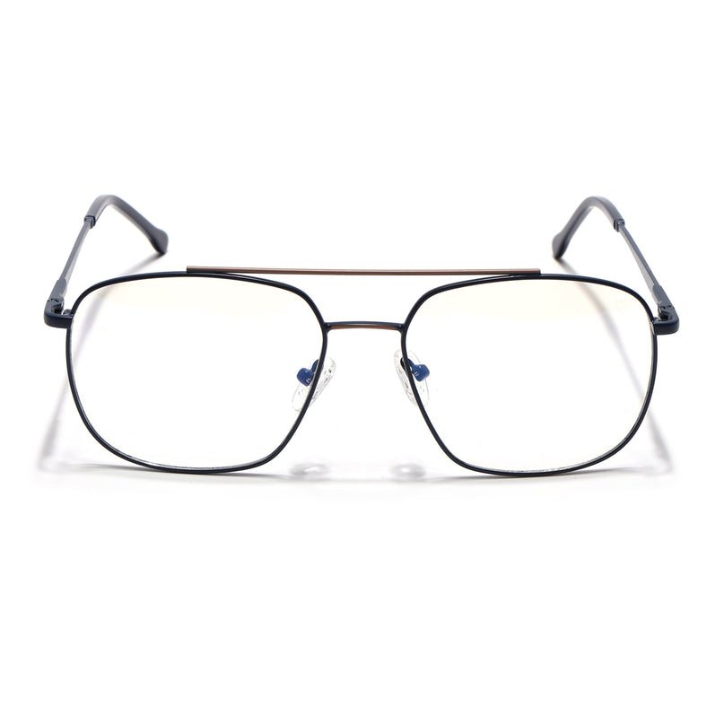 Voyage Blue & Brown Wayfarer Eyeglasses for Men & Women (73016FMG7090-C5)
