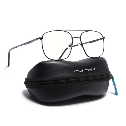 Voyage Blue & Brown Wayfarer Eyeglasses for Men & Women (73016FMG7090-C5)