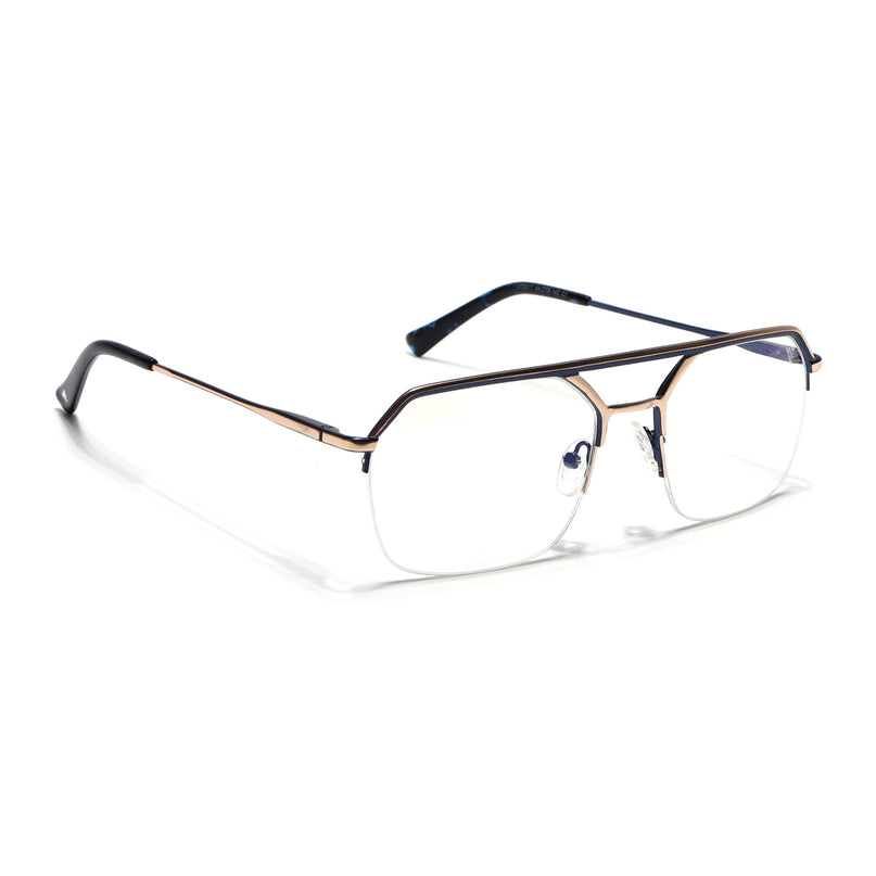 Voyage Golden & Black Half Rim Eyeglasses for Men & Women (73017FMG7093-C1)