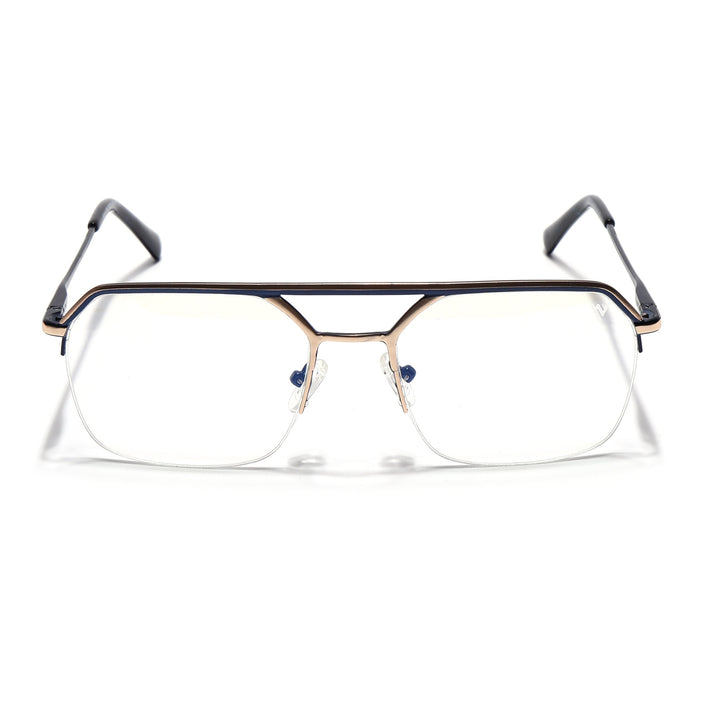 Voyage Golden & Black Half Rim Eyeglasses for Men & Women (73017FMG7093-C1)