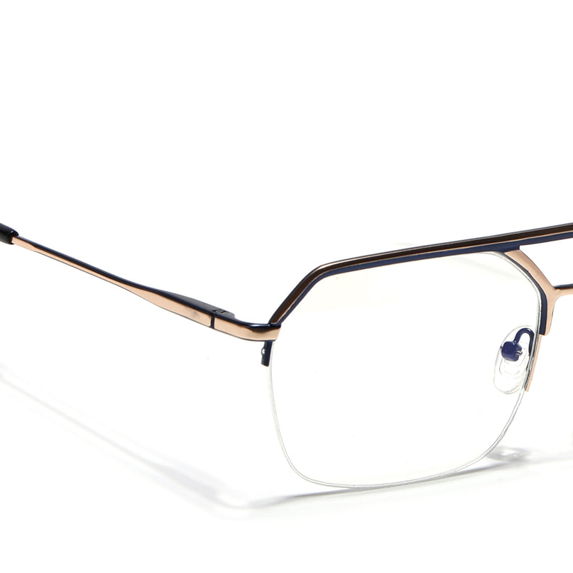 Voyage Golden & Black Half Rim Eyeglasses for Men & Women (73017FMG7093-C1)