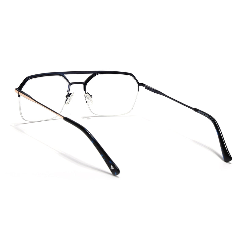 Voyage Golden & Black Half Rim Eyeglasses for Men & Women (73017FMG7093-C1)