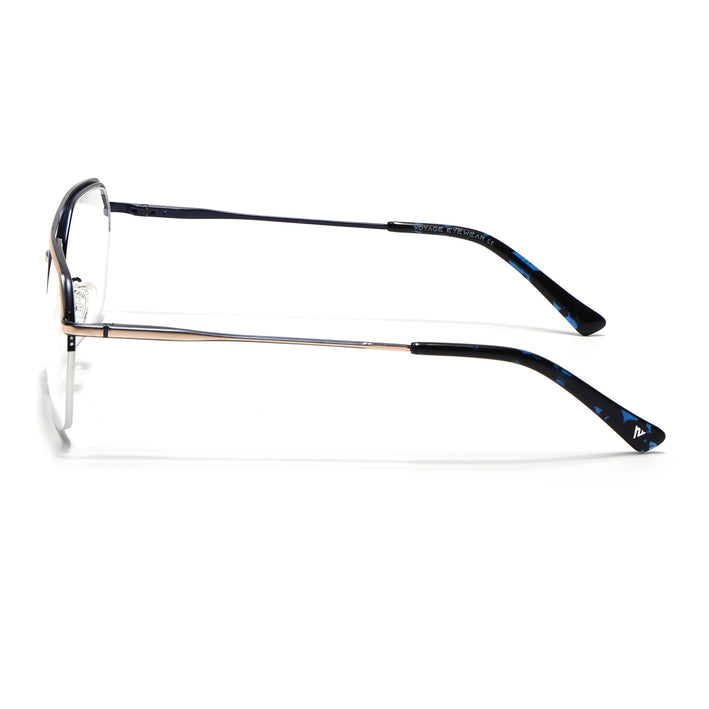 Voyage Golden & Black Half Rim Eyeglasses for Men & Women (73017FMG7093-C1)
