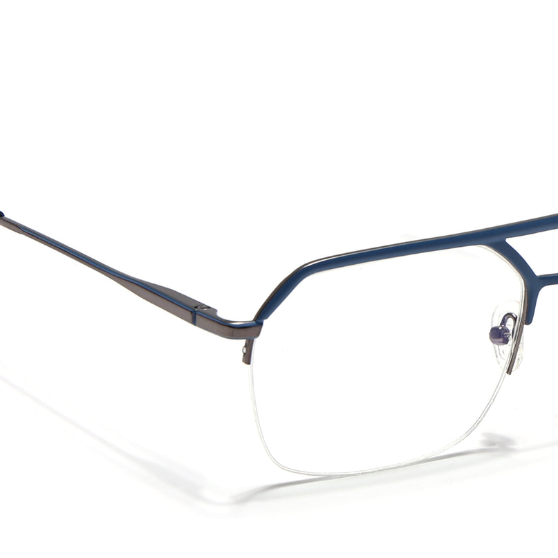 Voyage Sky Blue Half Rim Eyeglasses for Men & Women (73017FMG7097-C5)