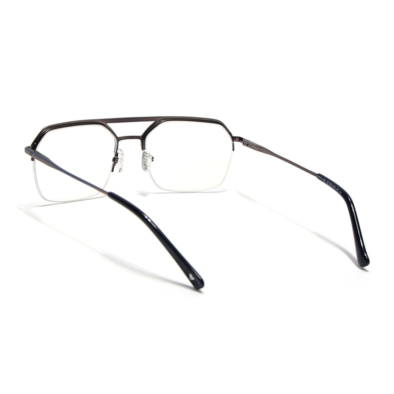 Voyage Sky Blue Half Rim Eyeglasses for Men & Women (73017FMG7097-C5)