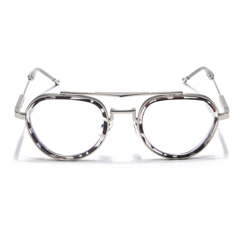 Voyage Silver & Demi Grey Round Eyeglasses for Men & Women (7329FMG7059-C3)