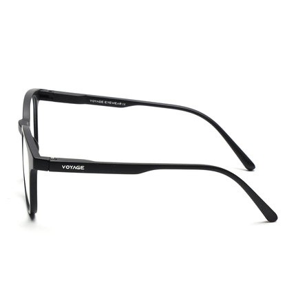 Round Clip-On Polarized Sunglasses for Men & Women (Clear Lens | Black Frame - PMG7361)