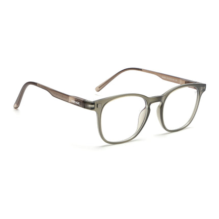 Round Clip-On Polarized Sunglasses for Men & Women (Clear Lens | Grey Frame - PMG7362)