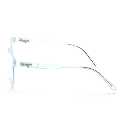 Round Clip-On Polarized Sunglasses for Men & Women (Clear Lens | Aqua Frame - PMG7365)