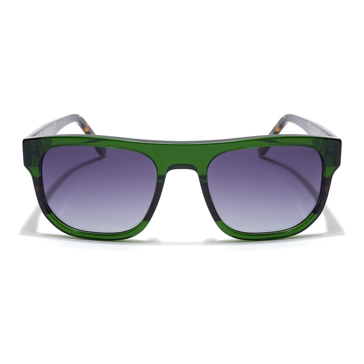 Voyage Select Square Polarized Sunglasses (Grey Lens | Green Frame - SLPMG5987)