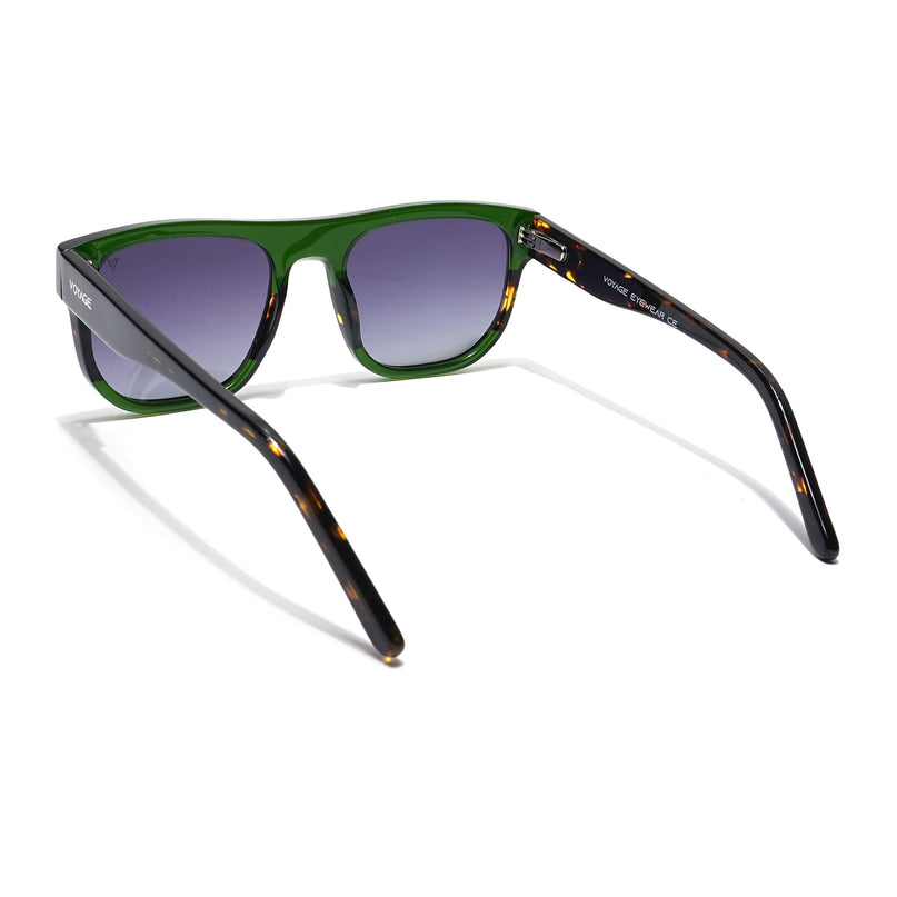 Voyage Select Square Polarized Sunglasses (Grey Lens | Green Frame - SLPMG5987)