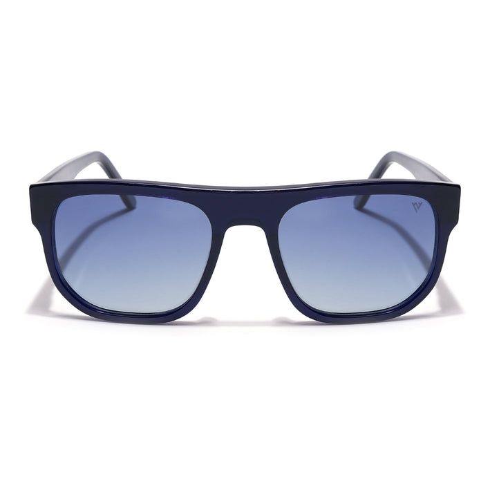 Voyage Select Square Polarized Sunglasses (Grey Lens | Shine Blue Frame - SLPMG5988)