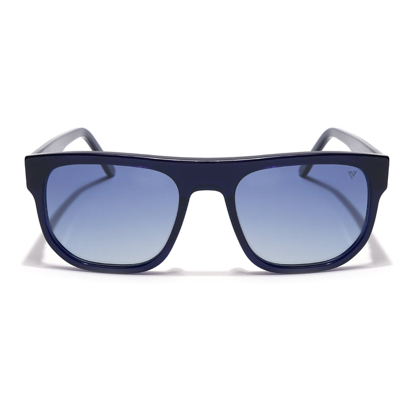 Voyage Select Square Polarized Sunglasses (Grey Lens | Shine Blue Frame - SLPMG5988)