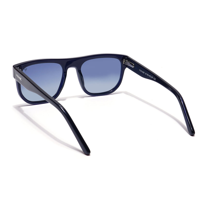 Voyage Select Square Polarized Sunglasses (Grey Lens | Shine Blue Frame - SLPMG5988)